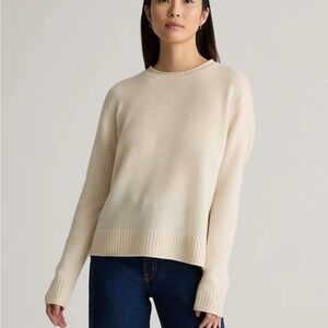 NWT Quince Mongolian Cashmere Boxy Crewneck Sweater